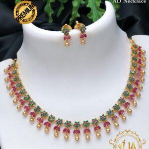 premium micro plated ad necklace j270